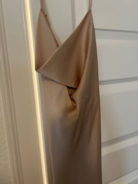 Show me your Mumu gold silk dress